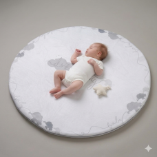 C06187: Dream Big Elephants Reversible Play Mat (92 x 92 cm)